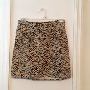 Leopard mini skirt